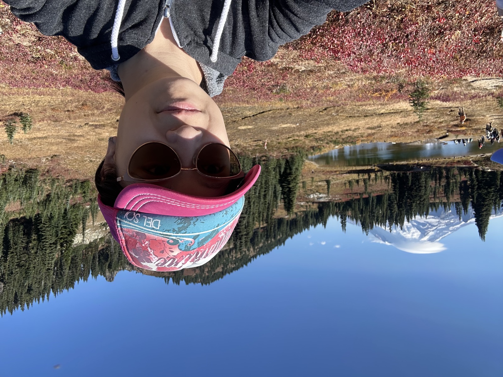 Hejia Zhang hiking at Mount Rainier